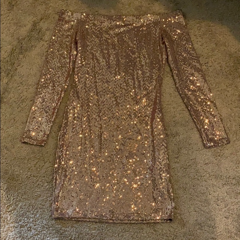 Windsor long sleeve sequence mini dress